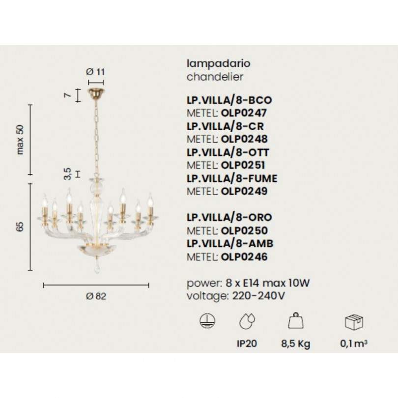 Lampadario VILLA - Ondaluce