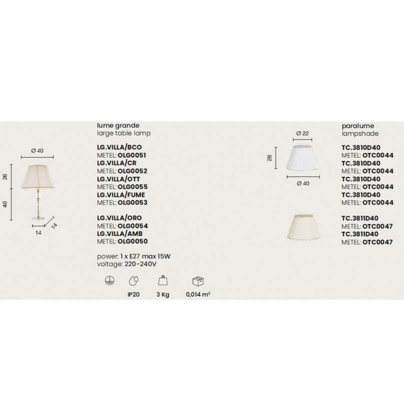 Lumetto VILLA- Ondaluce