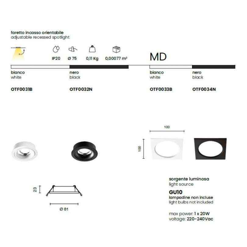 Faretto LEVELS- Ondatech