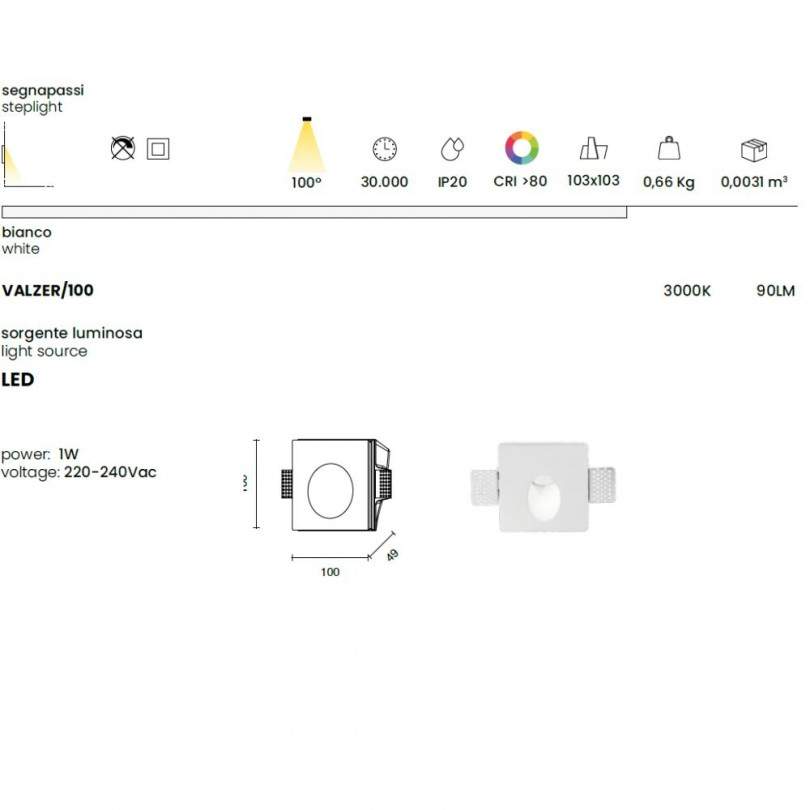 Faretto VALZER- Ondatech