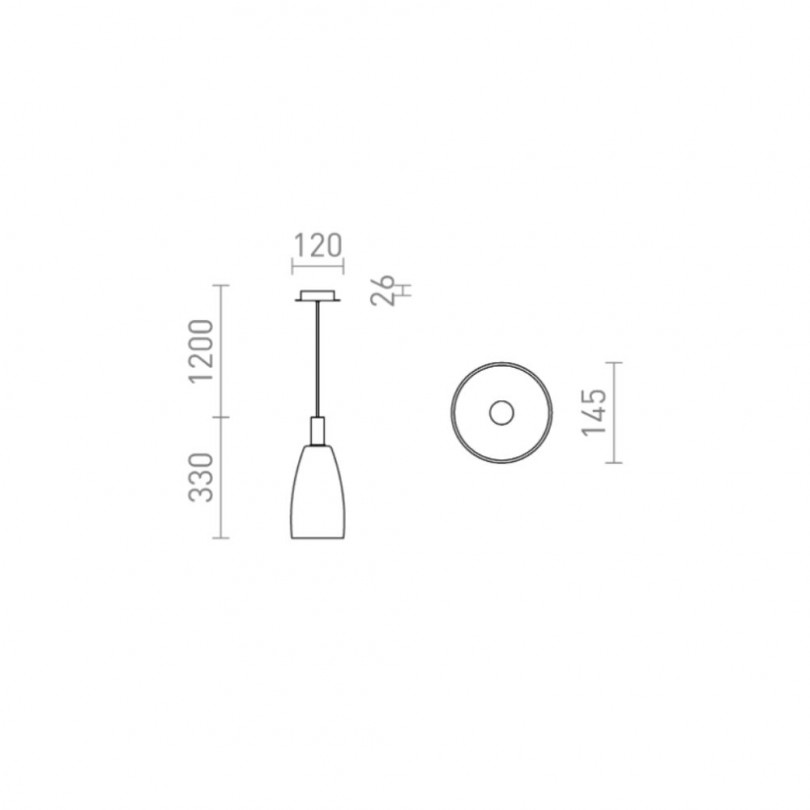 Lampada sospesa BELLINI L - Rendi light