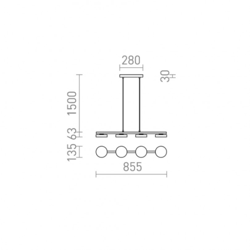 Lampada sospesa ARETHA IV - Rendl light