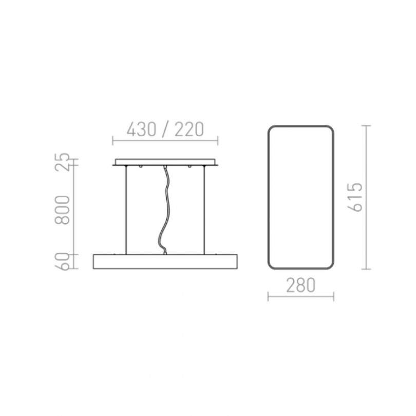 Lampada sospesa MENSA - Rendl light