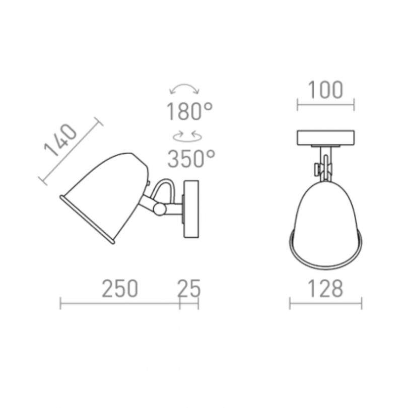 Lampada a parete DANNY - Rendl light